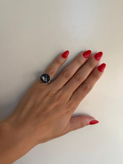 Anello in Argento 925 con Vesuvio Inciso – Simbolo Napoletano Artigianale