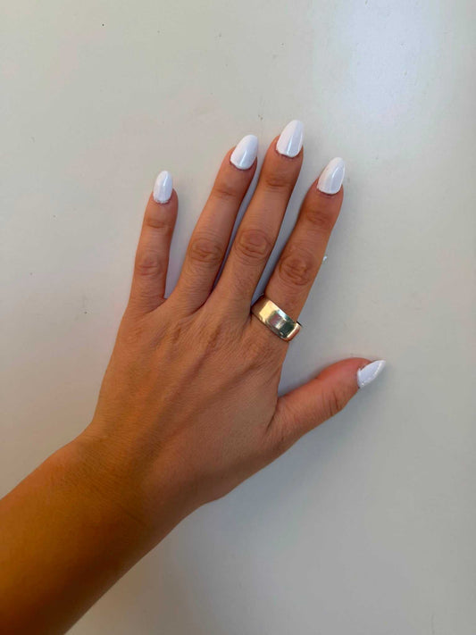 Anello Fascia Doppia Liscia in Argento 925 – Minimalista Artigianale