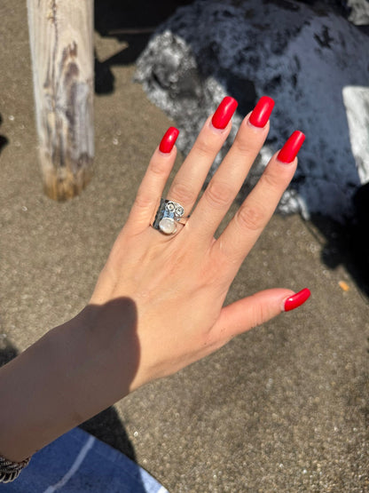 Anello in argento 925 pietra di luna