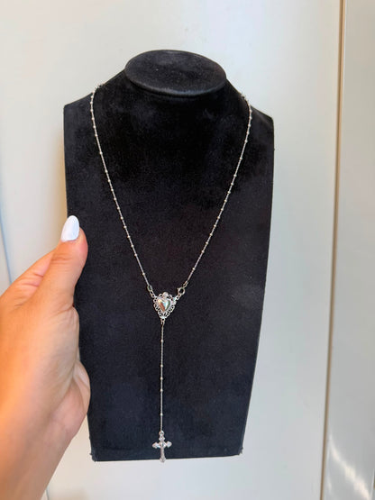 Rosario con Crocifisso in Argento 925 – Sacro Cuore Artigianale