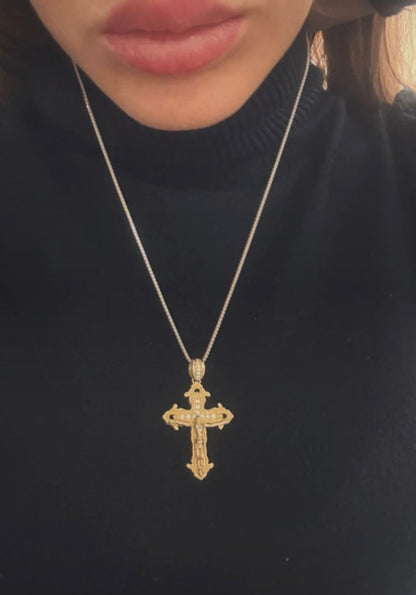 Collana in argento 925 Gesù crocifisso