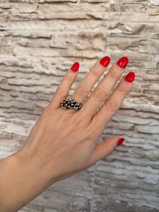 Anello in argento 925 sfere