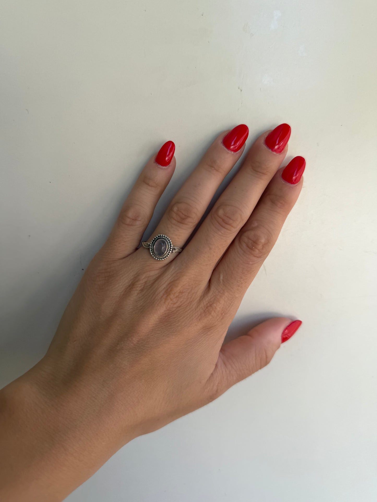 Anello in Argento 925 con Quarzo Rosa – Pietra dell’Amore e della Tenerezza