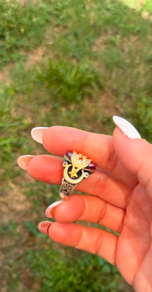 Turkish Silver Moon Ring