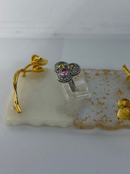 Anello in argento 925 tre pietre – Gioiello artigianale