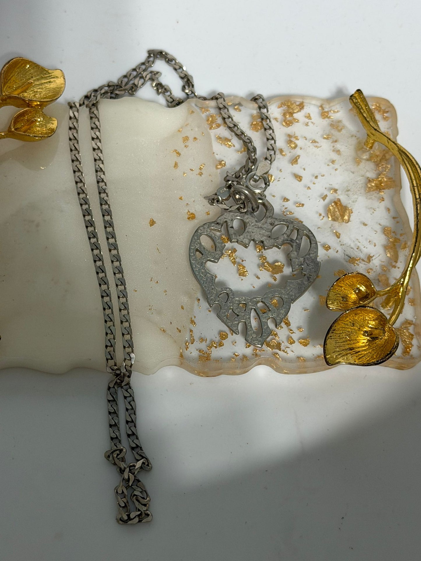 Collana in Argento 925 “Cara Mamma” con Ciondolo Smaltato Verde