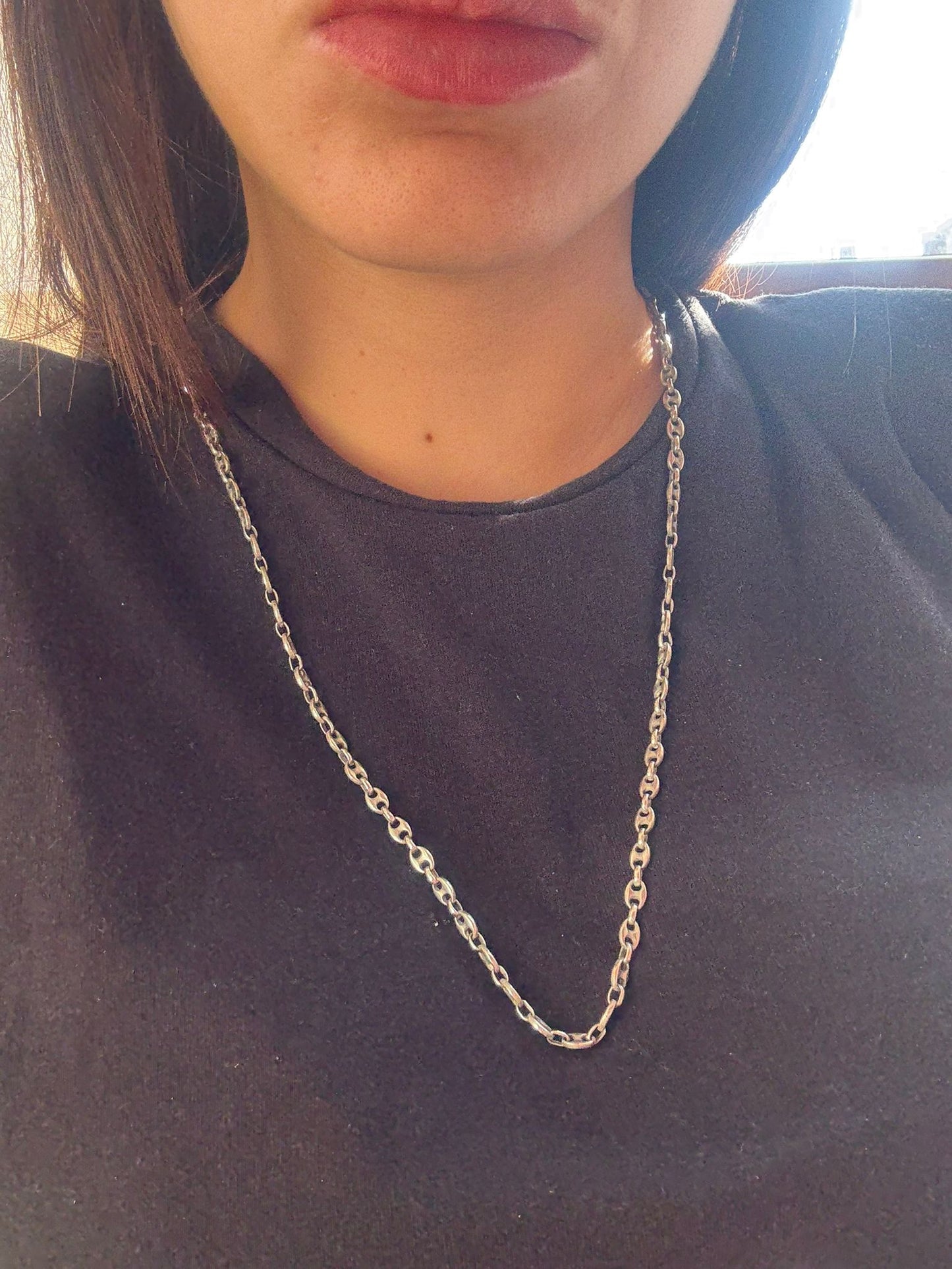 Collana in argento 925 maglia marinaia