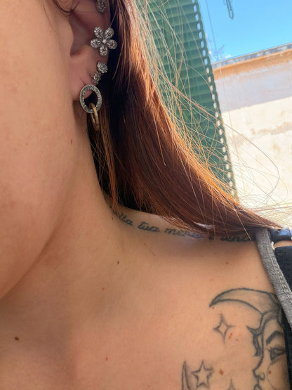 Orecchini a Cerchio in Argento 925 e Bronzo – Bicolore Artigianale