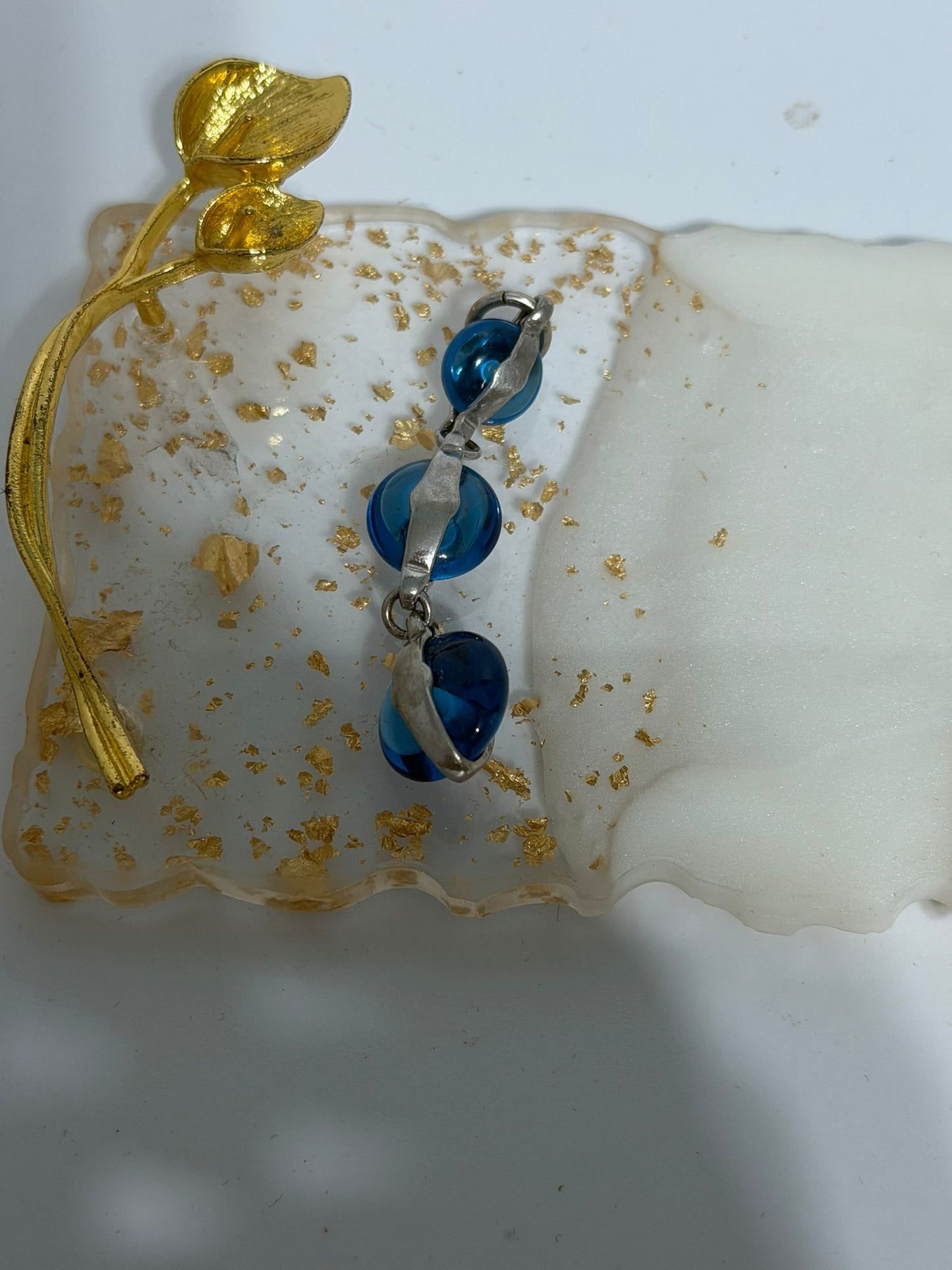 Collana in argento 925 con ciondolo e pietre blu