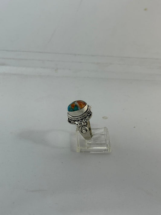 Anello Argento 925 Turchese Americano Autentico | Misura 15 | Pezzo Unico