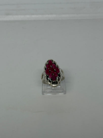 Anello in argento 925 radice di rubino