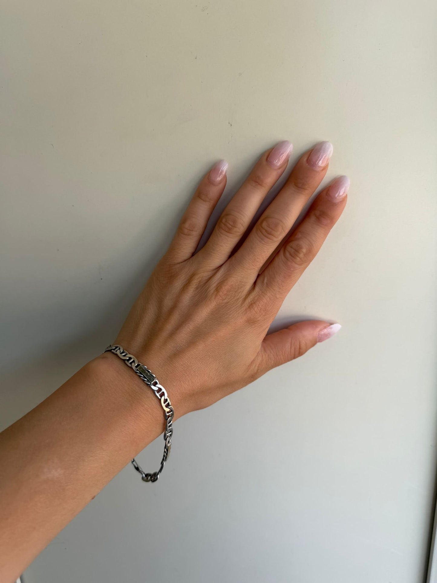 Bracciale in argento 925 con lamina in oro 750