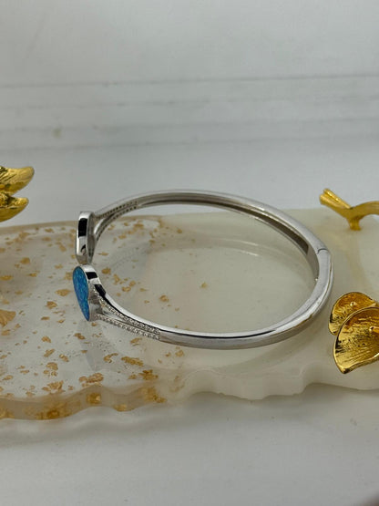 Bracciale cuori opale in argento 925