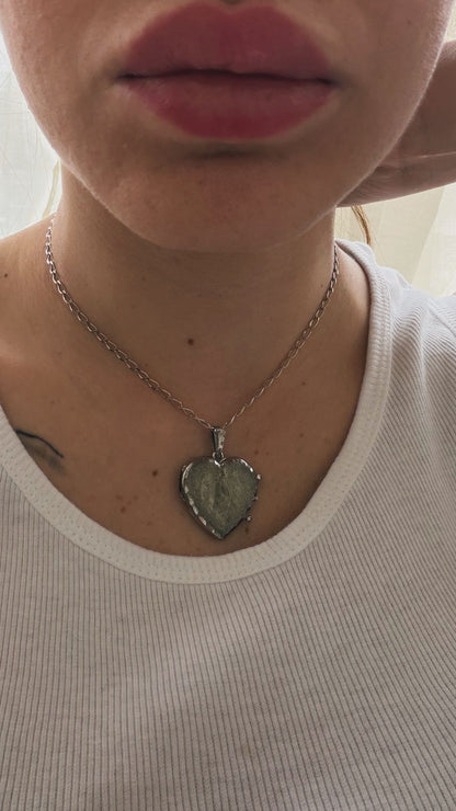 Collana in argento 925 con cuore portafoto