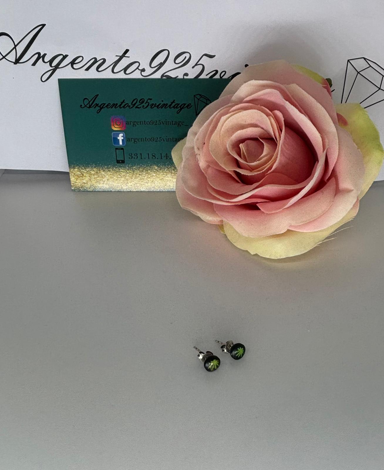 Orecchini foglia verde