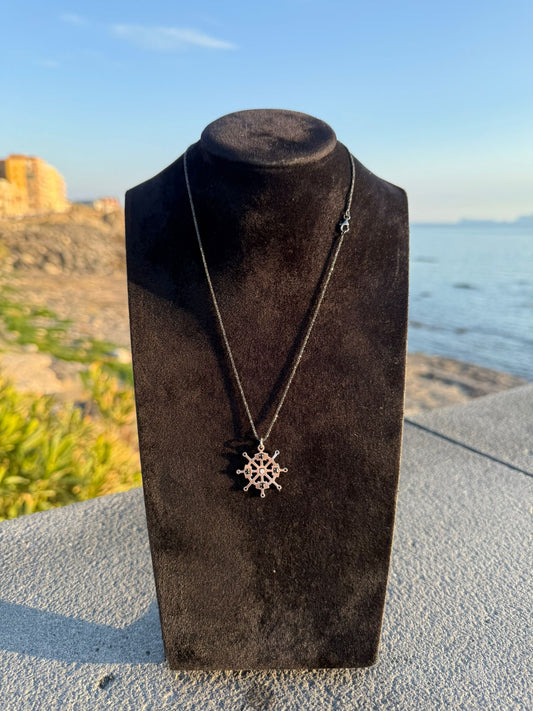 Collana in argento 925 timone
