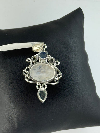 Collana in argento 925 ciondolo rainbowi