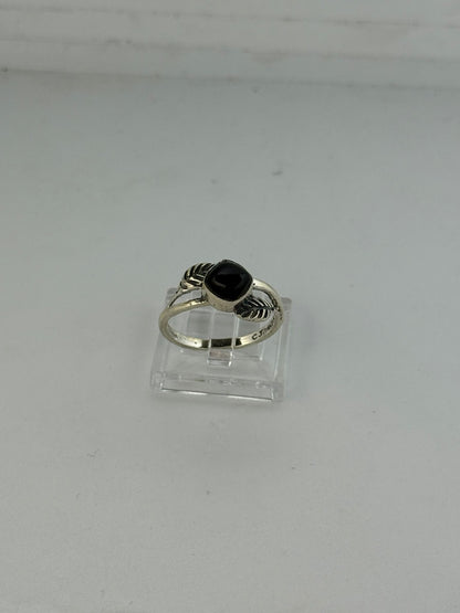 Anello in argento 925 onice nero