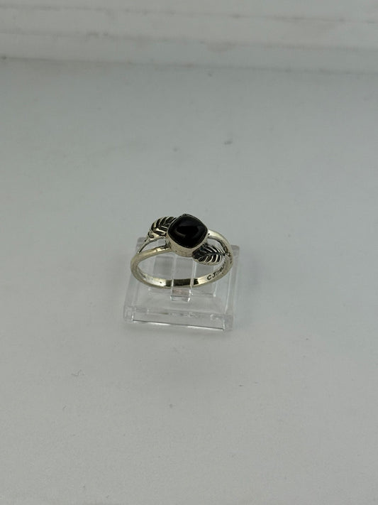 Anello in argento 925 onice nero