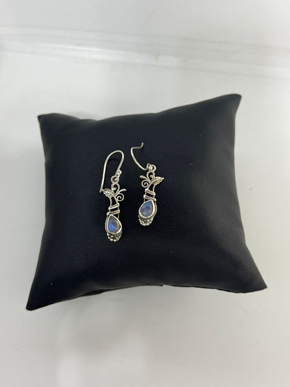 Orecchini Argento 925 Pietra di Luna | Pezzo Unico Vintage Magico