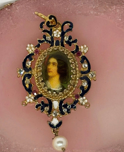 Collana in argento 925 con ciondolo dipinto a mano – Gioiello artigianale italiano
