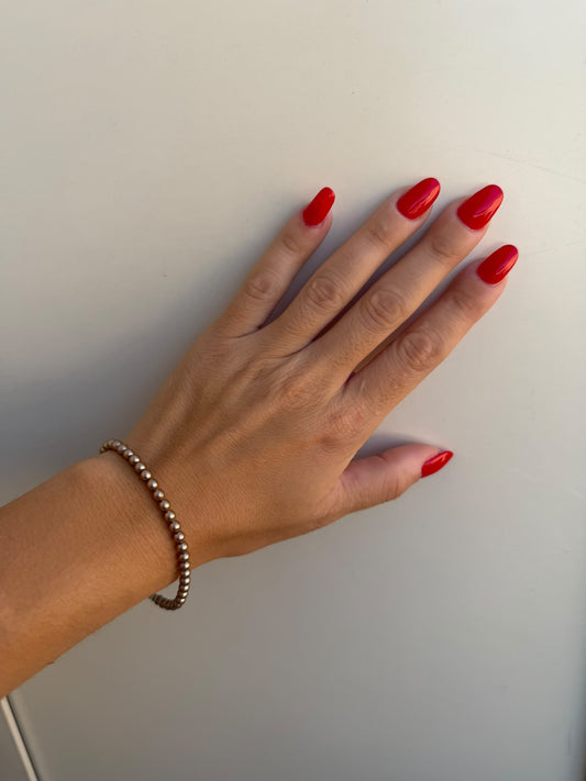 Bracciale in argento 925 con perle marroncine naturali – Pezzo Unico