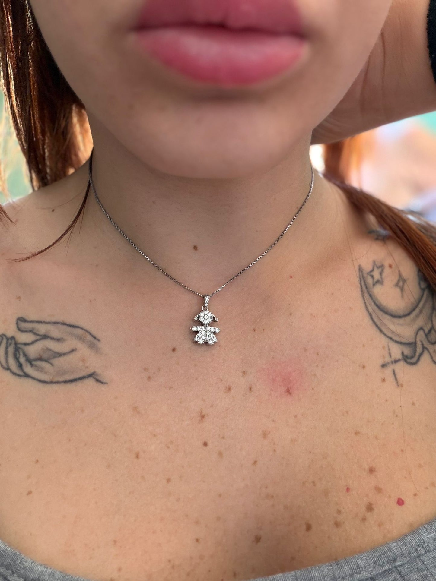 Collana in Argento 925 Bimba con Zirconi – Regalo Speciale