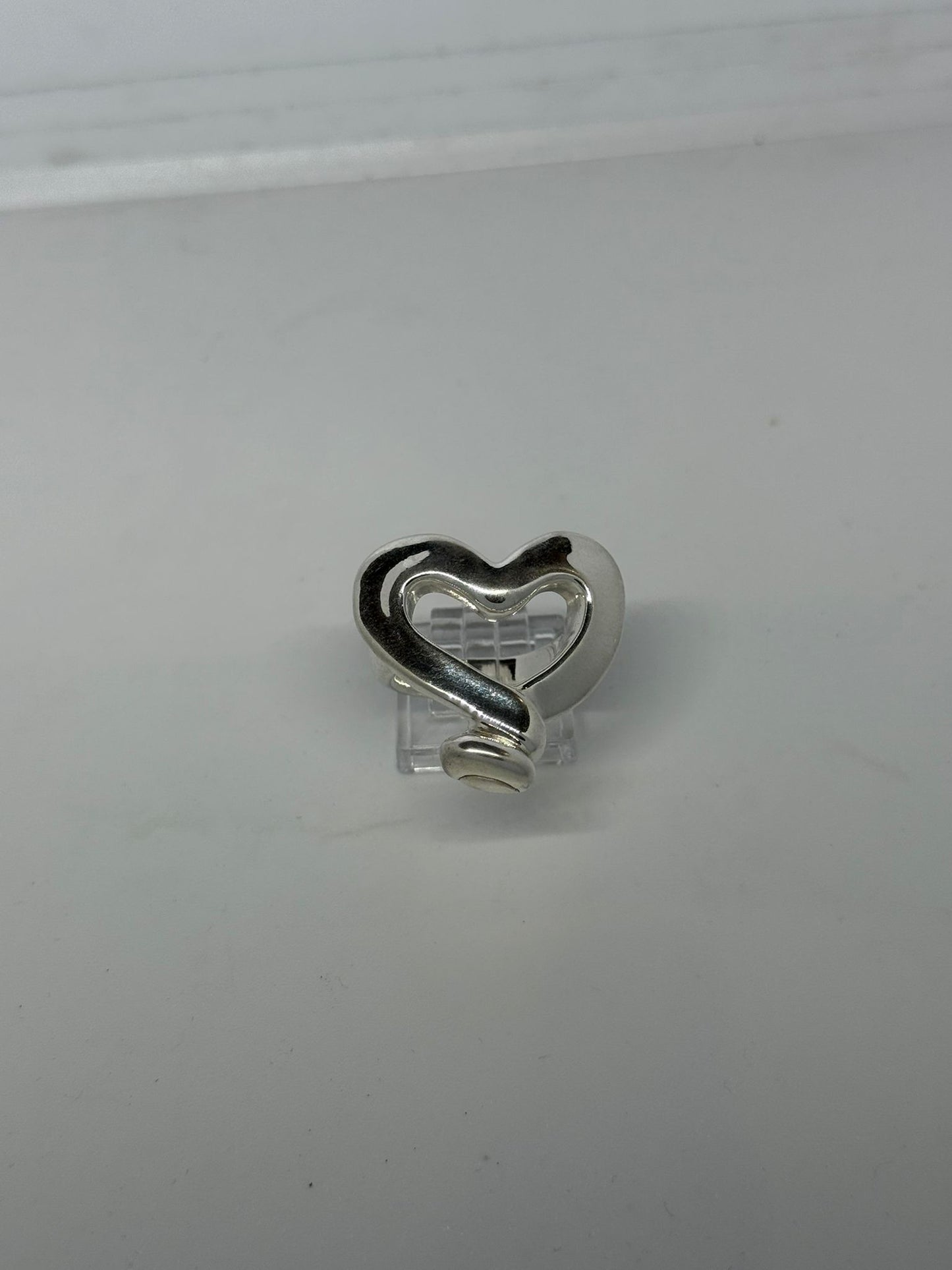 Anello cuore bombato in argento 925