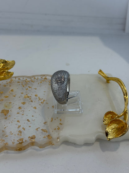 Anello in argento 925 pavè zirconi