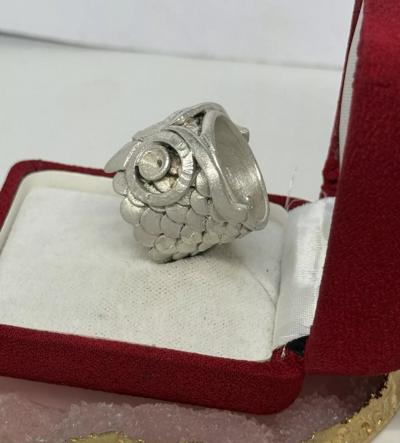 Anello gufo in argento 800