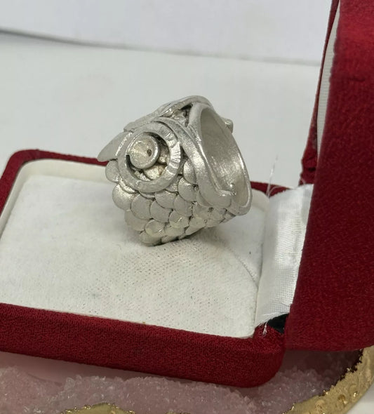 Anello gufo in argento 800