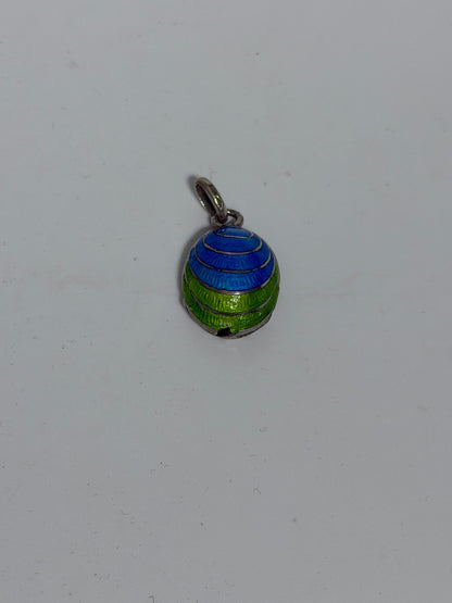 Collana in Argento 925 con Ciondolo Cozza Smaltata Azzurra e Verde – Gioiello Mare