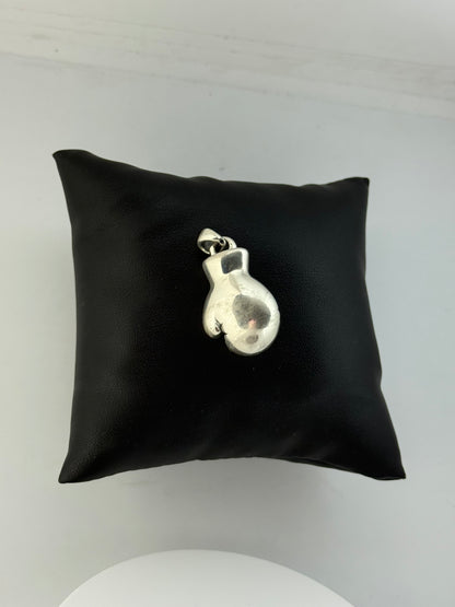 Collana in argento 925 guantone da pugile