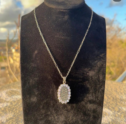 Collana in argento 925 ciondolo ametista