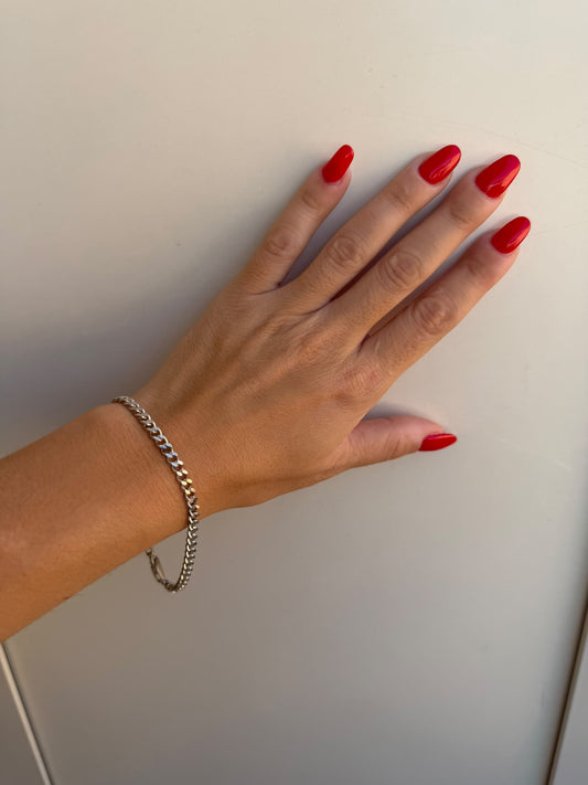 Bracciale groumette schiacciata in argento 925 – Pezzo Unico