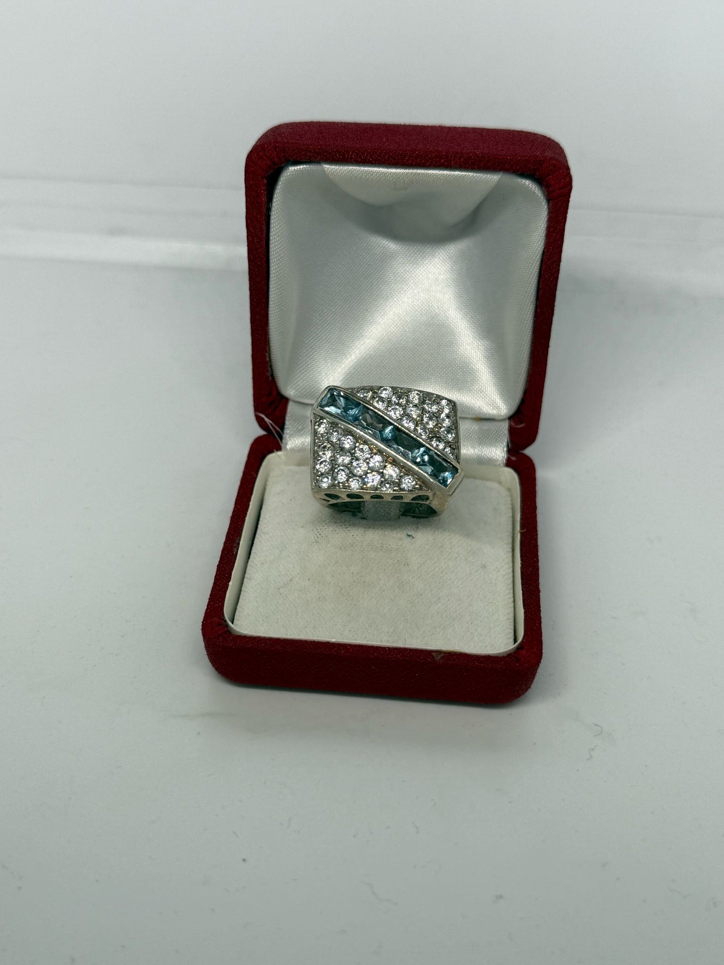 Anello in argento 925 acquamarina