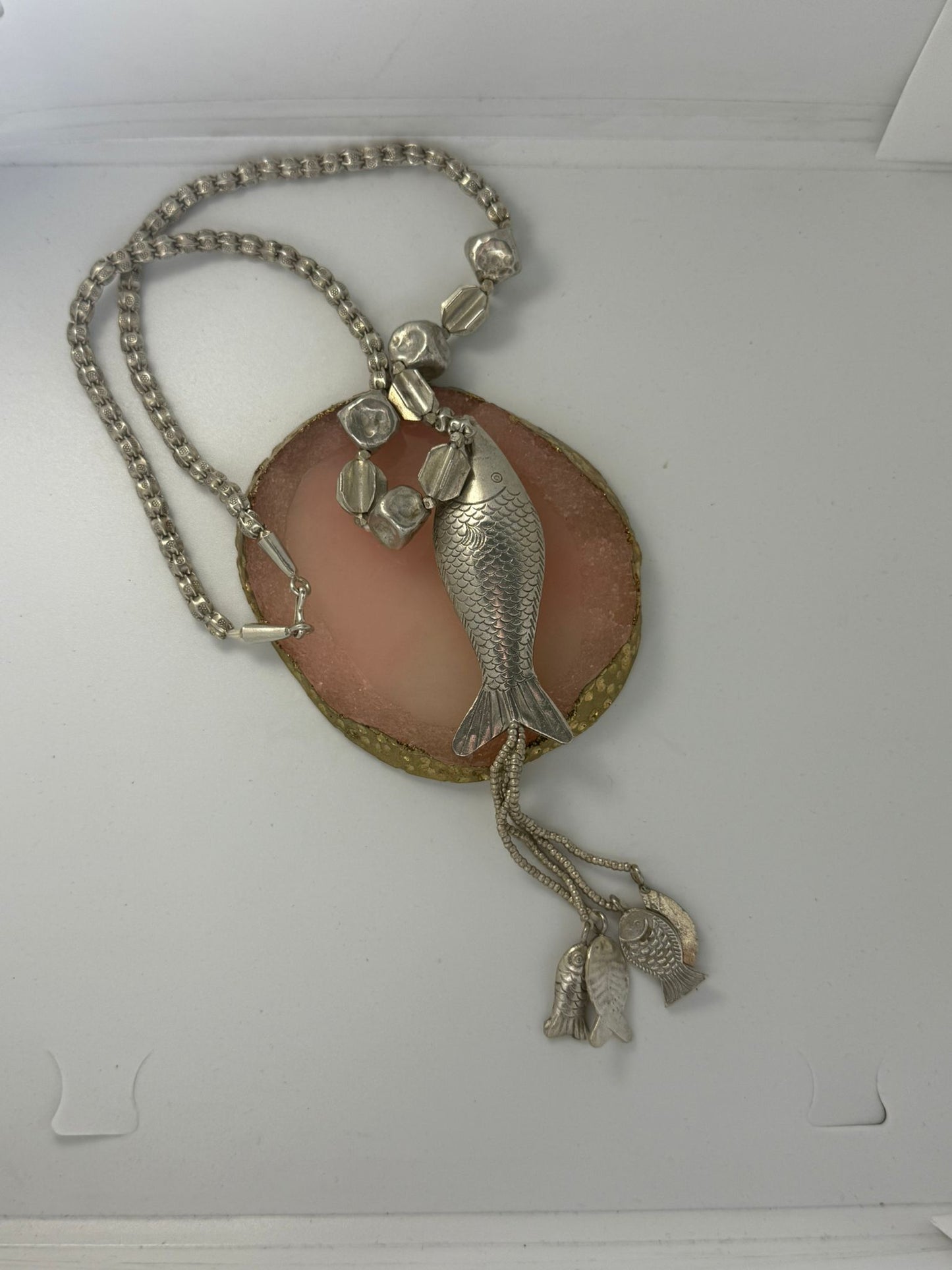 Collana pesce in argento