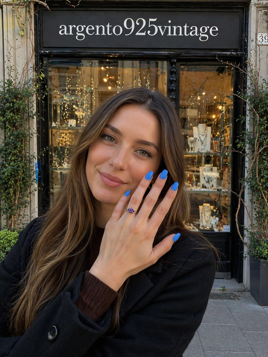 Anello Argento 925 con Ametista Viola – Pezzo Unico Artigianale