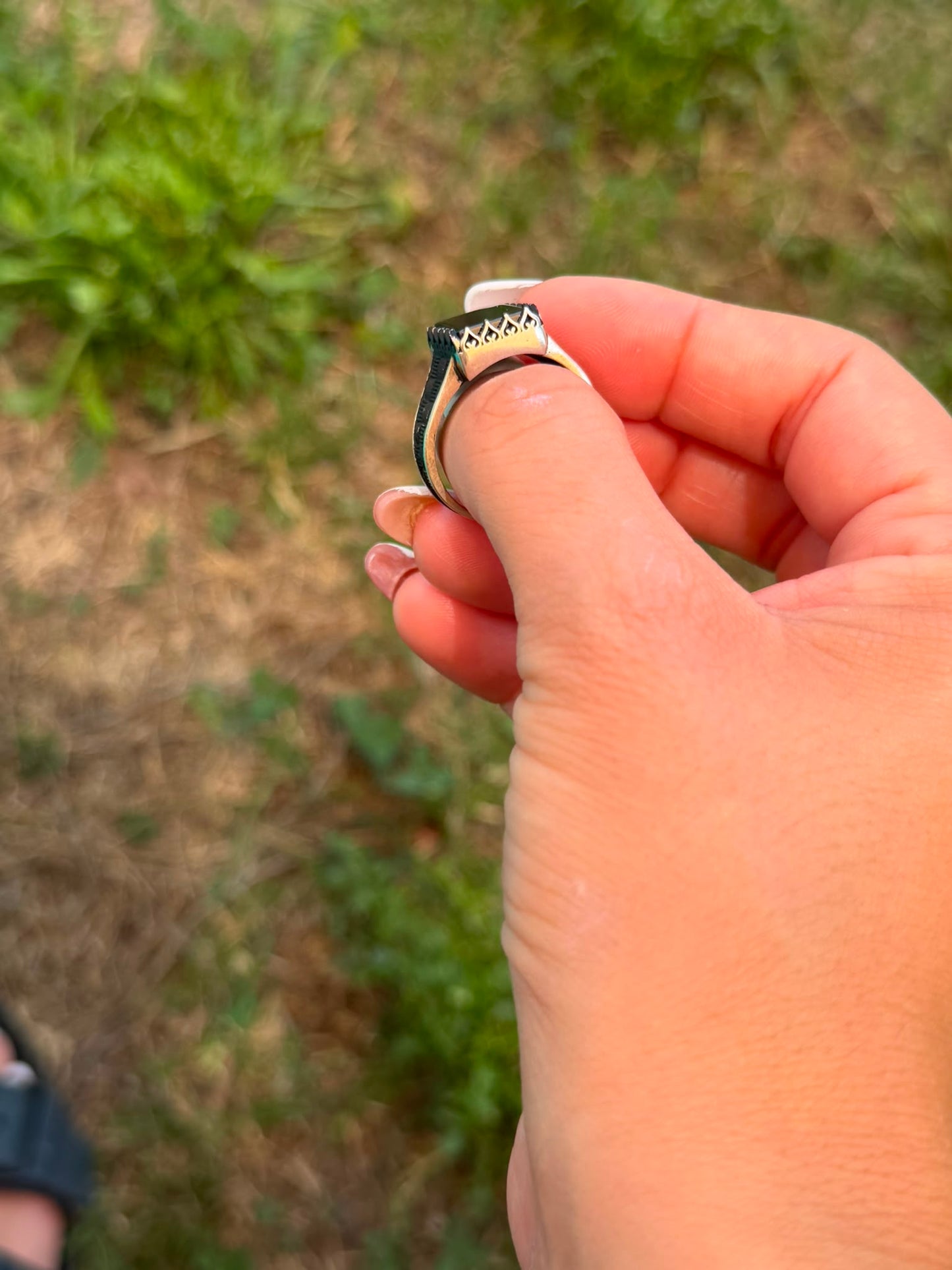 Anello in Argento 925 con Pietra Onice Nero – Eleganza Senza Tempo
