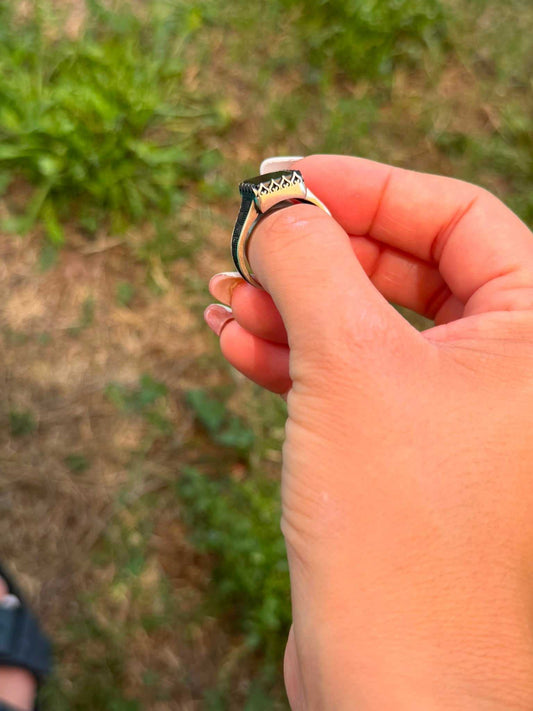 Anello in Argento 925 con Pietra Onice Nero – Eleganza Senza Tempo