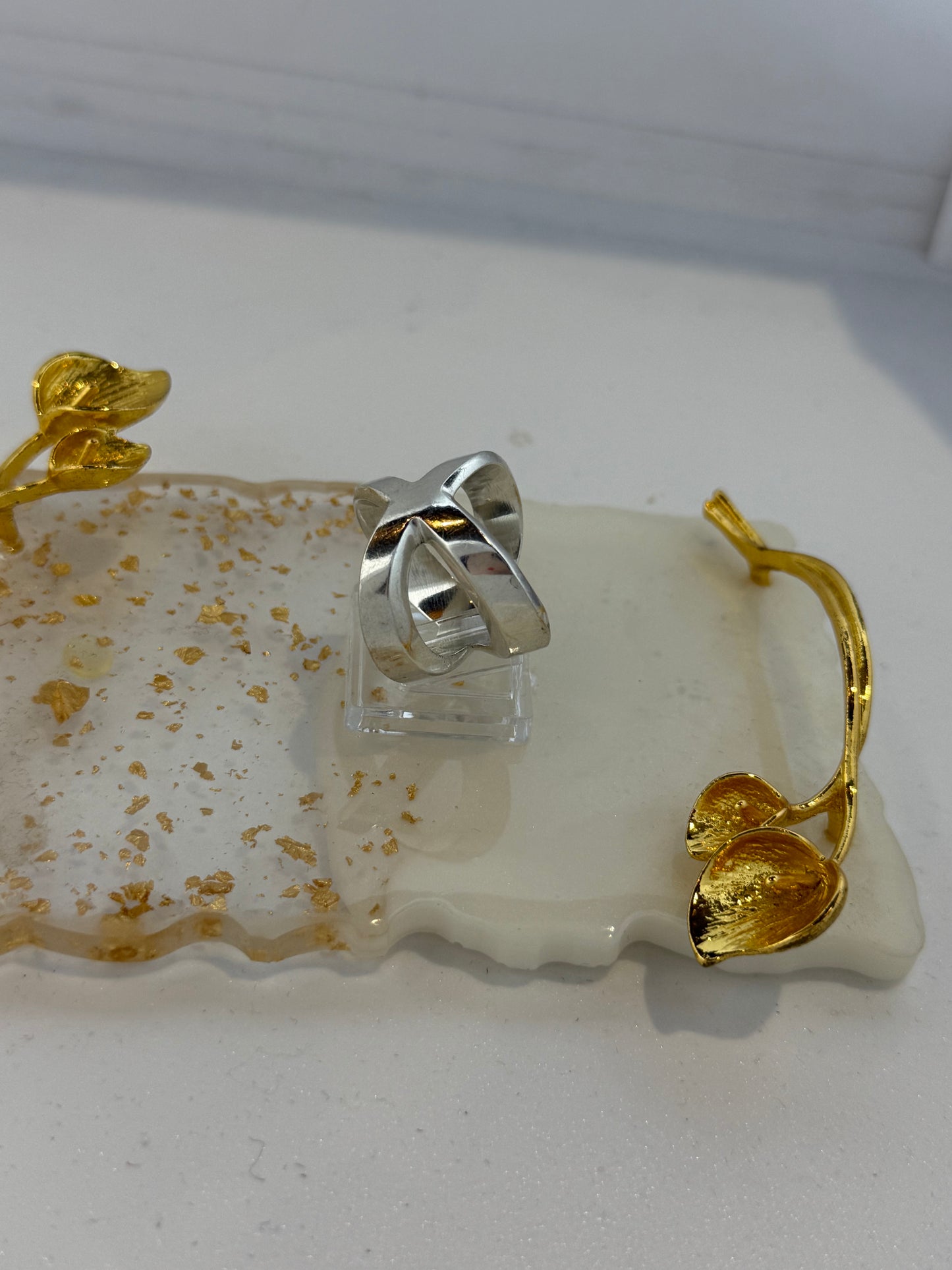 Anello incrociato in argento 925