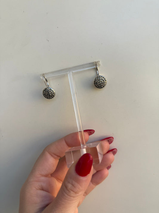 Orecchini in argento 925 toppe marcasiti