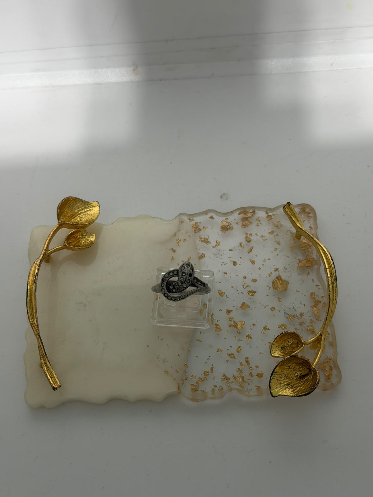 Anello serpente in argento 925 con marcasiti regolabile
