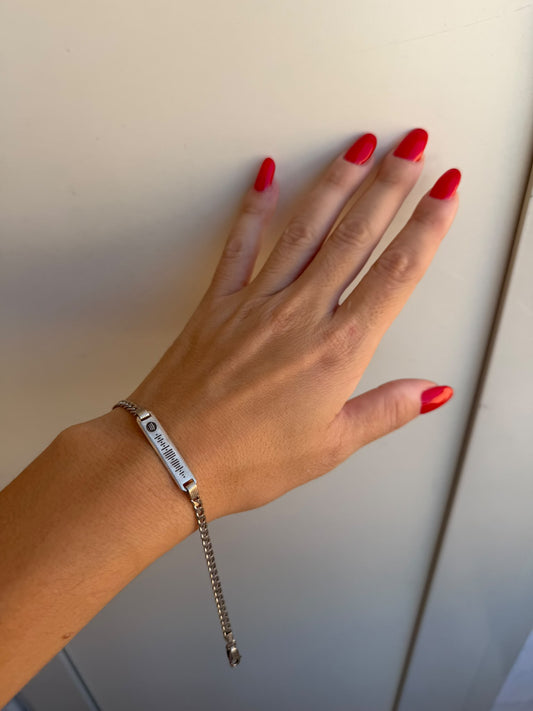Bracciale a catena in argento 925 modello canzone – Pezzo Unico