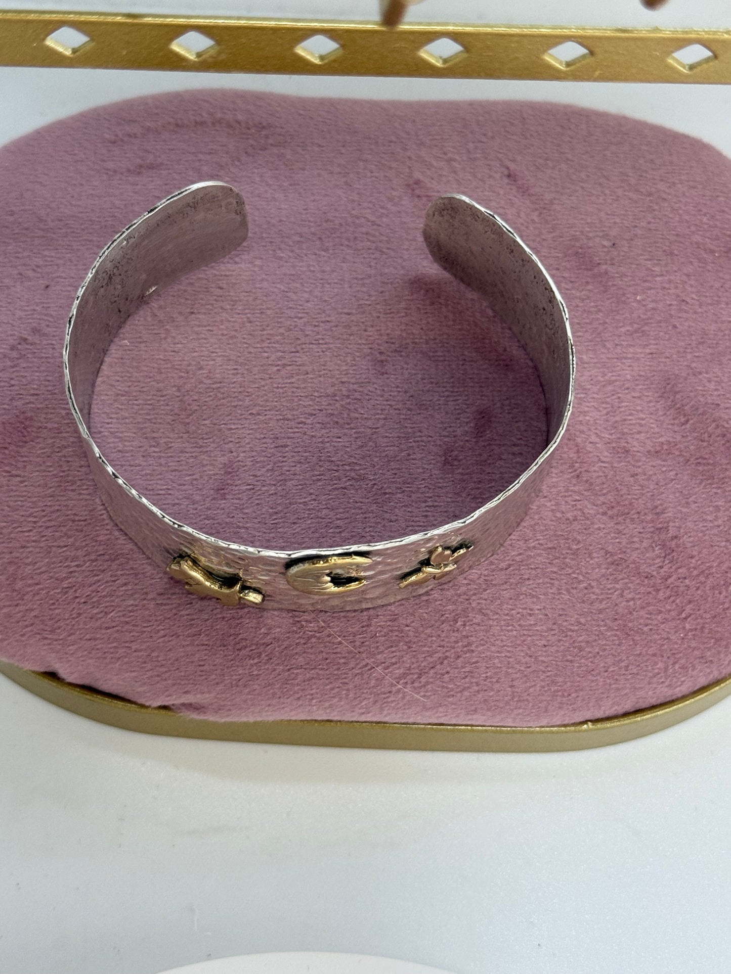 Bracciale in argento 925 cane,luna e farfalla