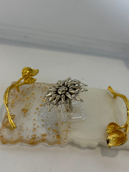 Anello fiore in argento 925