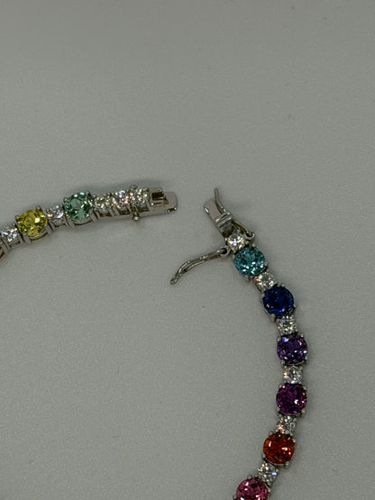 Bracciale in argento, 925 pietre Multicolor