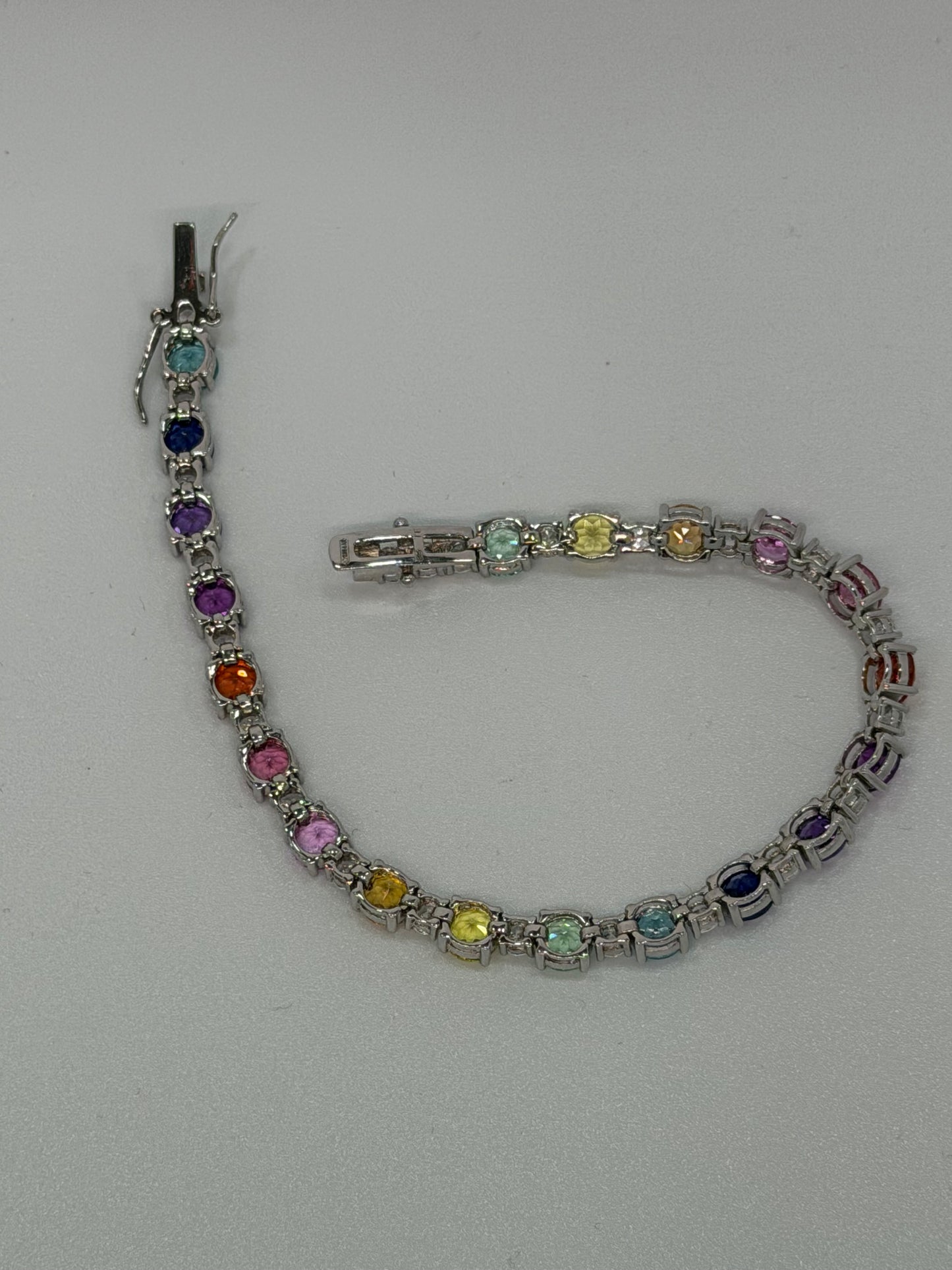 Bracciale in argento, 925 pietre Multicolor