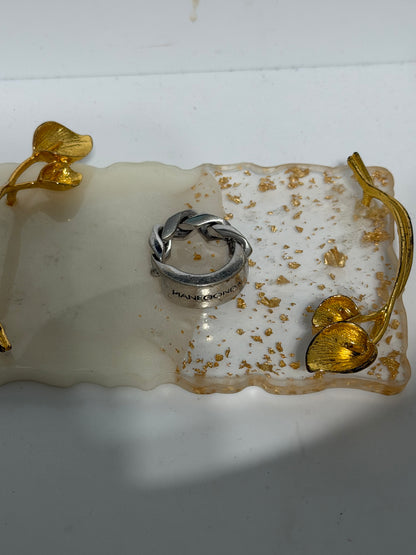 Anello Catena Groumette con Targhetta in Argento 925 — Firmato PIANEGONDA