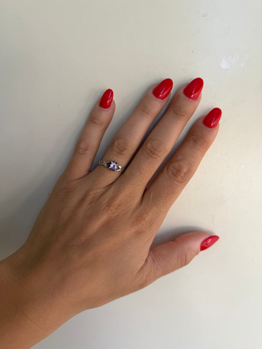 Anello in Argento 925 con Ametista Viola – Pietra della Saggezza